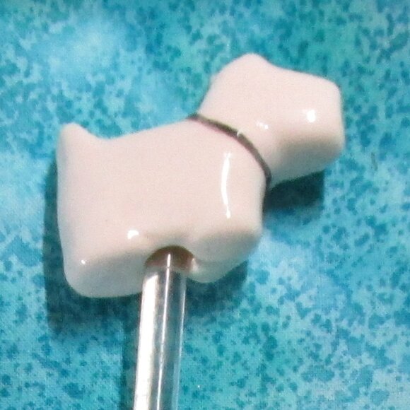 Vintage 1 West Highland Terrier Mix Drink Stirrer 6-1/4" - Picture 4 of 8